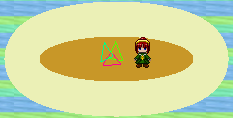 Triangle NPC standing on oval patch.