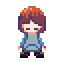 Concept art of "Annetsuki", Anne drawn in a traditional Yume Nikki style