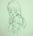 Aitsuki with her little sister Dakitsuki